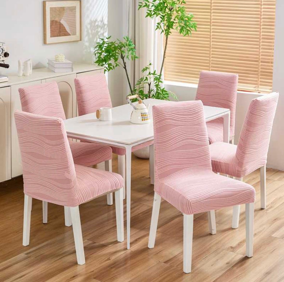 Orange Jacquard Chair Covers - Stretch & Protect! -23