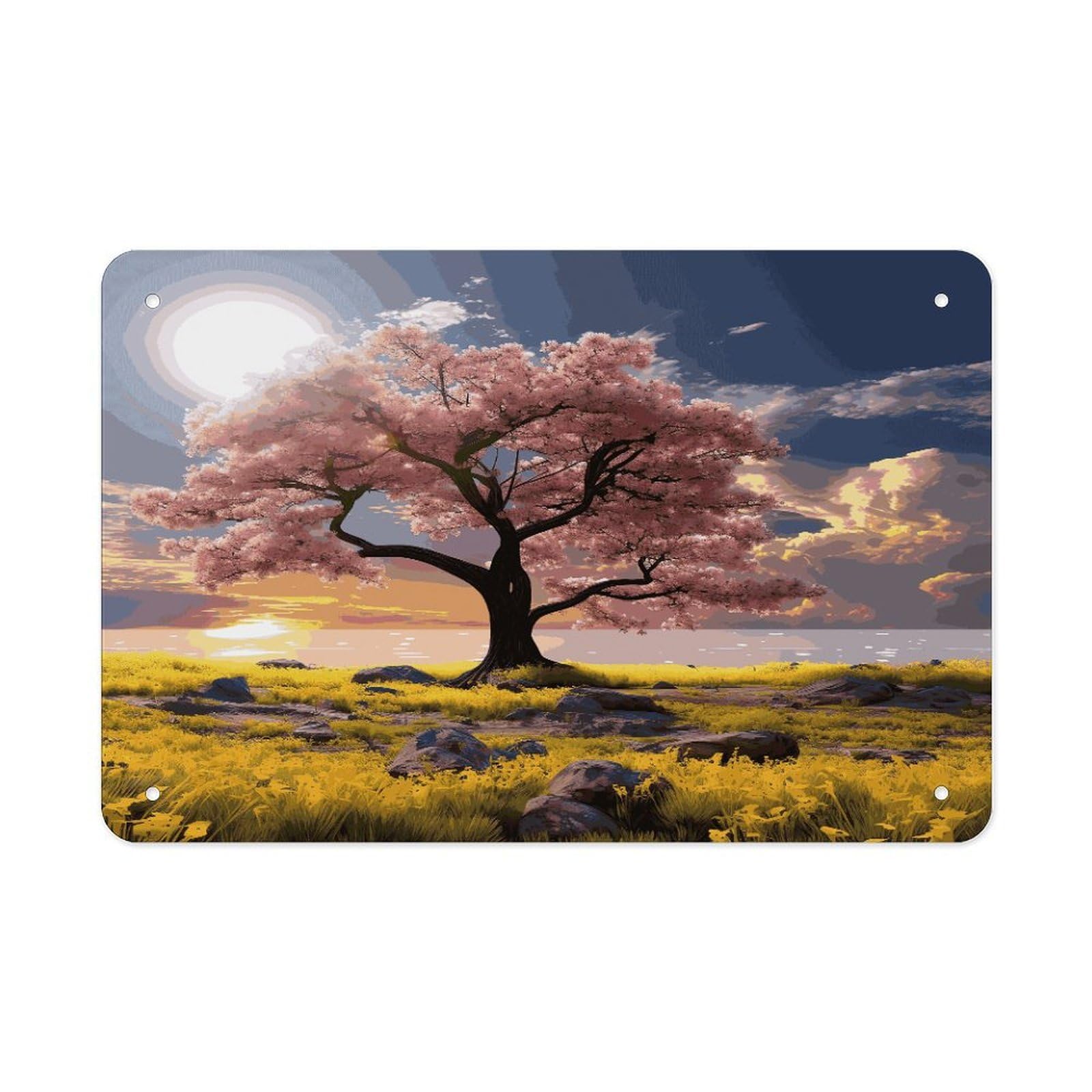 Fodpand Style Flower And Tree Wall Art Metal Signs Tin Sign