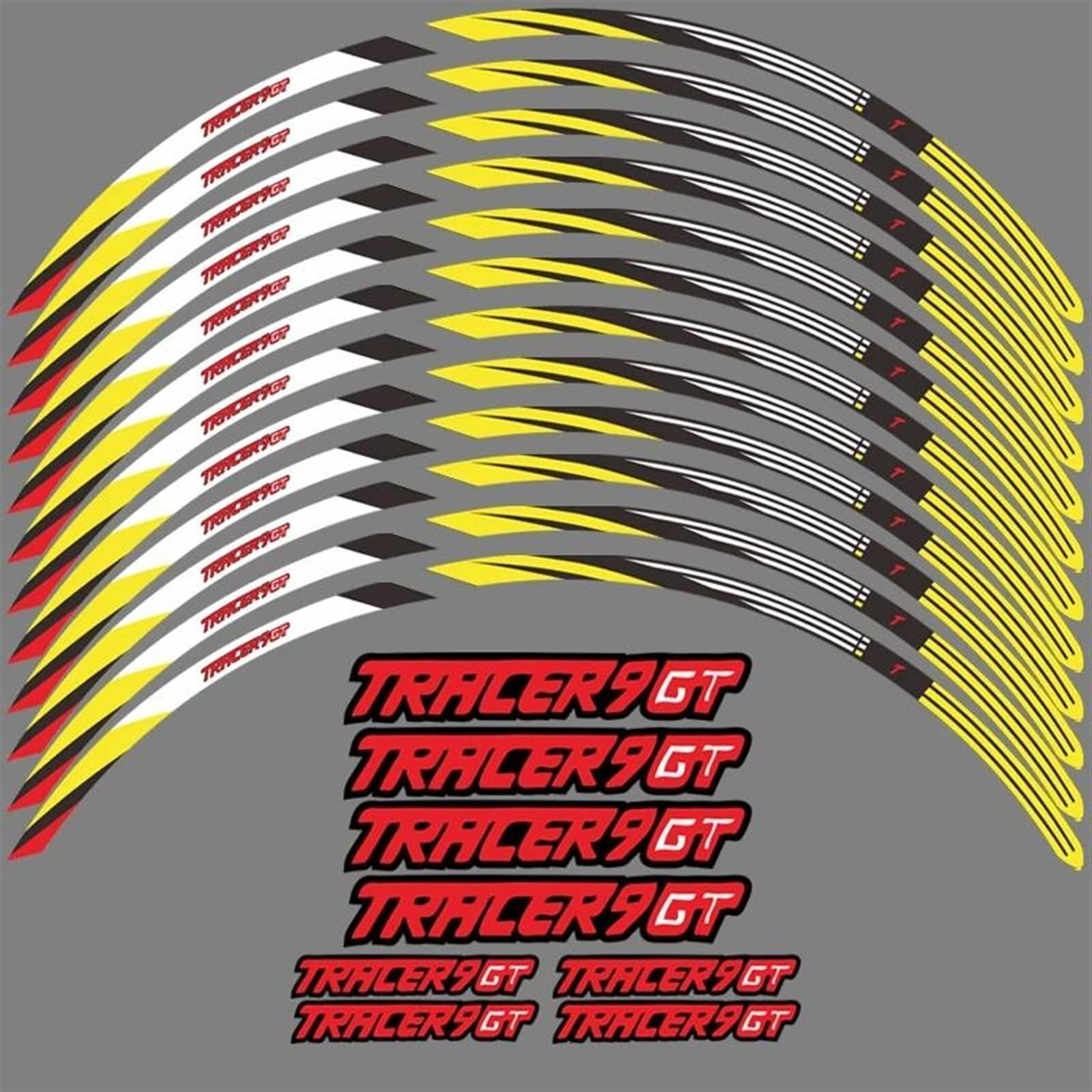 Motorcycle Wheel Stickers Reflective Decals Rims for Yamaha for Tracer 9 GT 900 9GT 2021-2023 Decorative(Color4)