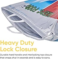 Vista 4 de Superio - Bolsas aisladas para frío y calor para entrega de alimentos, bolsas de compras de comestibles, almacenamiento de alimentos para comida