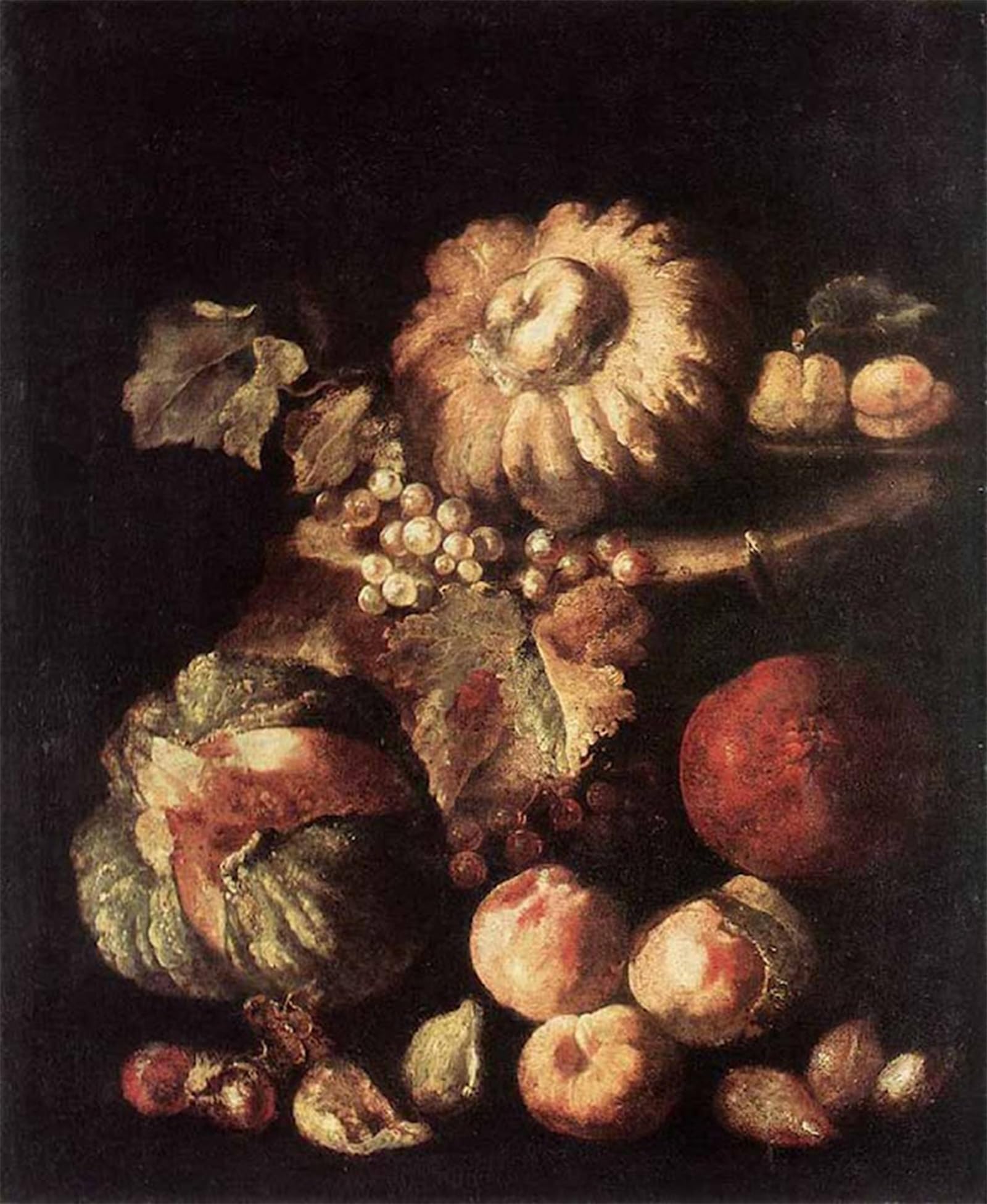 ARTXLXXBN Famous Print Painting Colorful Art Print Fruit Still-life by Battista Ruoppolo Canvas Art Decorations for Home Decor 60x90cm