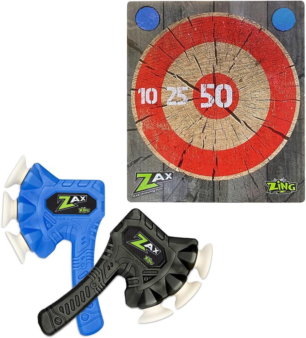 Zax - 2 Pack Foam Throwing Axe | an Axe That Sticks! | Includes Target