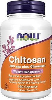 NOW Supplements, Chitosan 500 mg plus Chromium, Weight Management*, 120 Veg Capsules