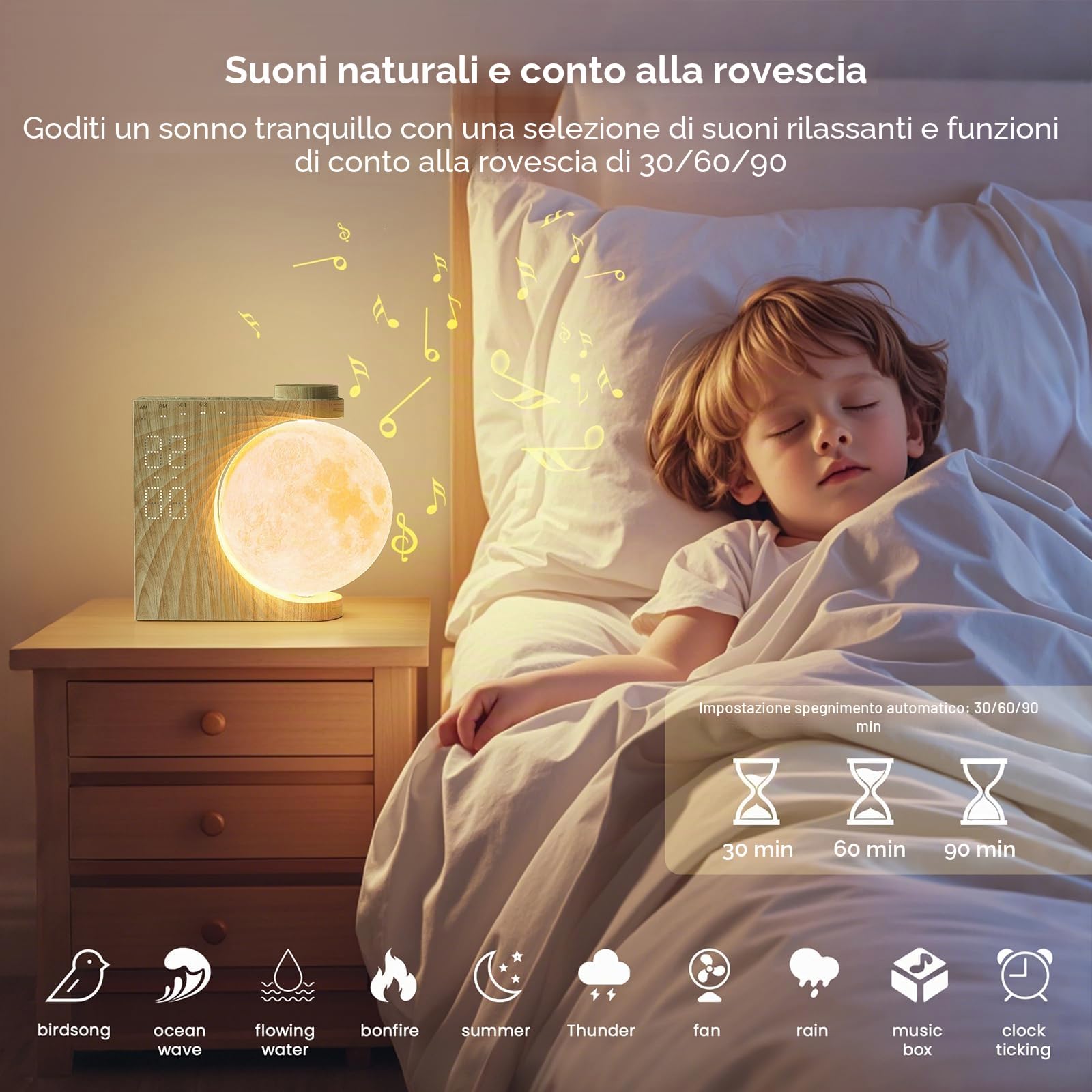RETEYUNG Lampada Luna Rotante — immagine 12 di 16