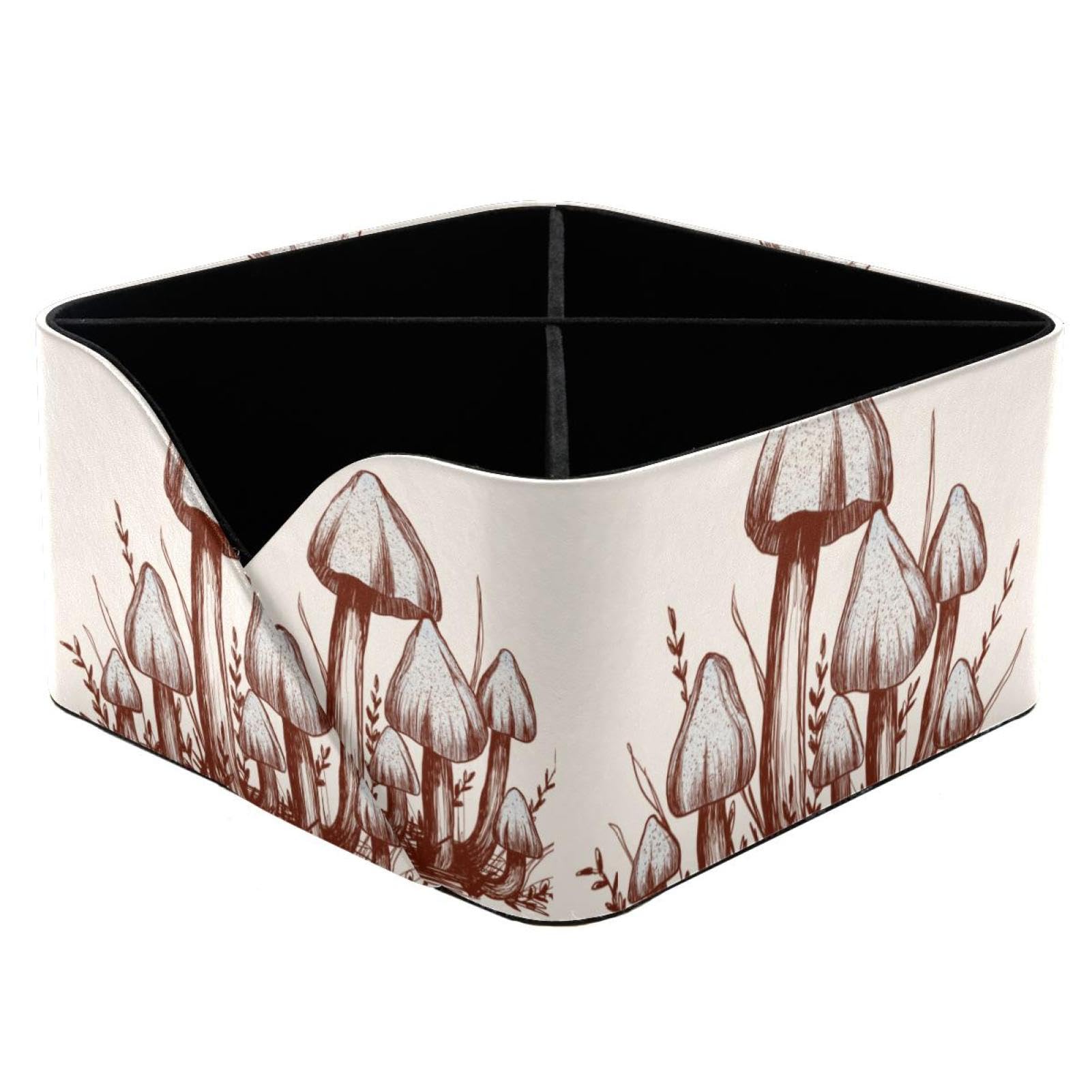 Porte-stylo rectangulaire champignons : le cadeau de papeterie idéal pour enfants et femmes