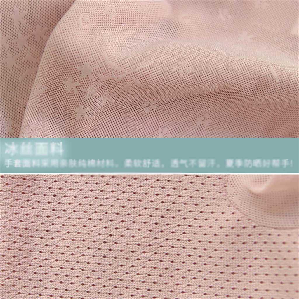 Summer Half Finger Gloves Women's Thin Short Ice Silk Bow Outdoor Lace Driving and Cycling
