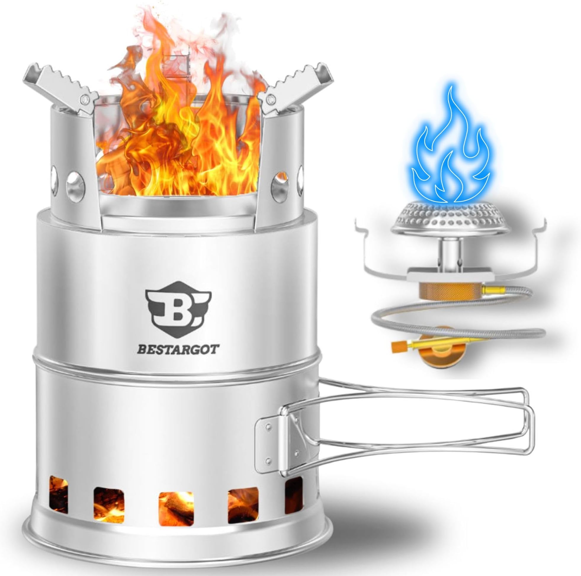 Poêle À Bois Extérieur Réchaud De Camping Portable En Acier Inoxydable