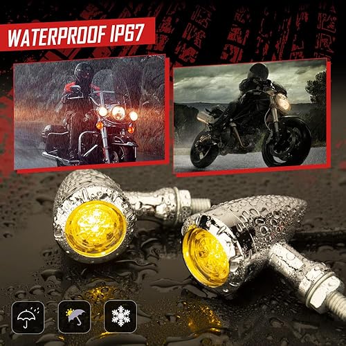 Miniatura 7 de Luz LED de señal de giro de 4 cables, intermitente trasero de motocicleta, indicador integrado compatible con Harley Davidson Honda, Yamaha, Suzuki,