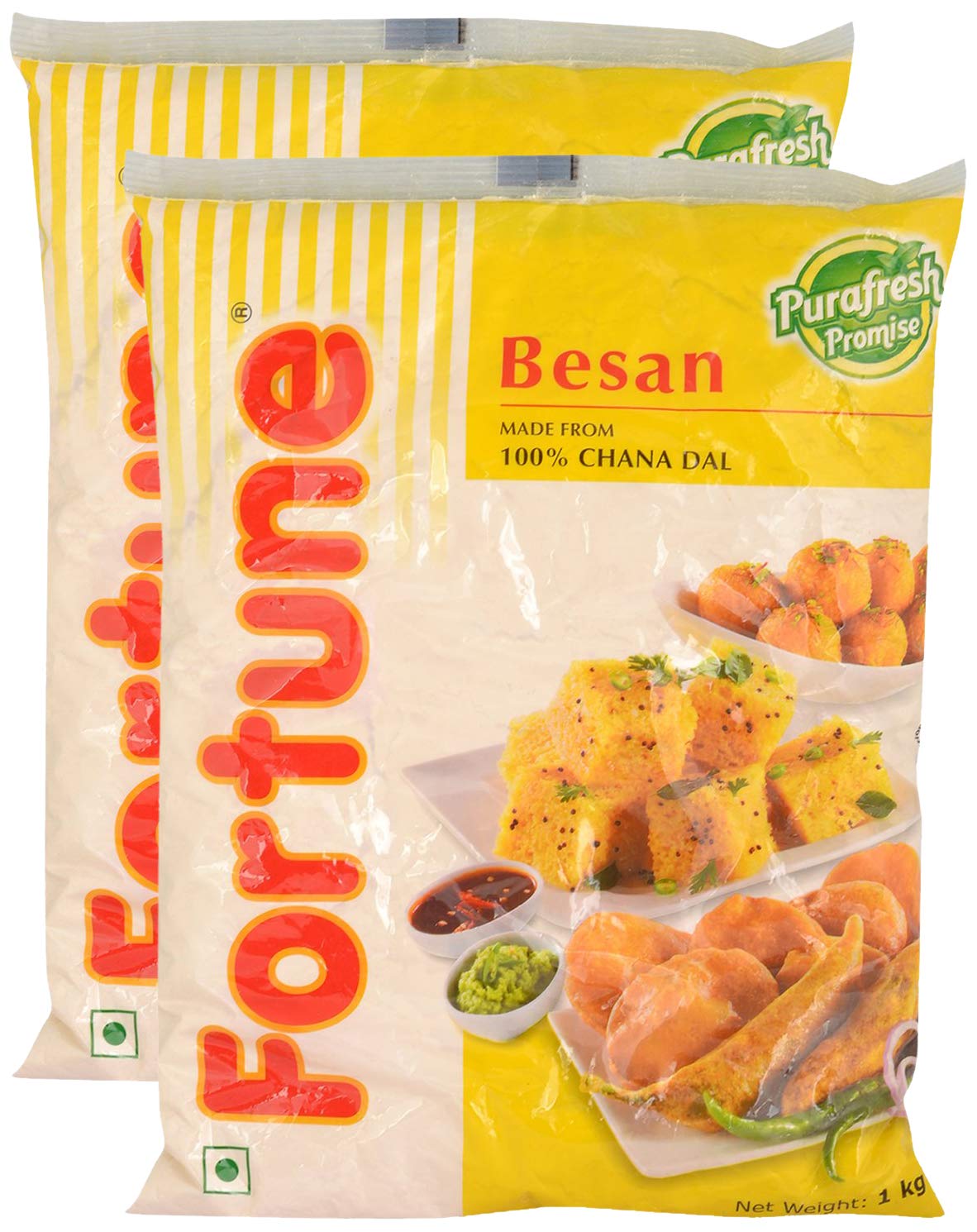 Spar Combo - Fortune Gram Flour - Besan, 1kg (Pack of 2) Promo Pack