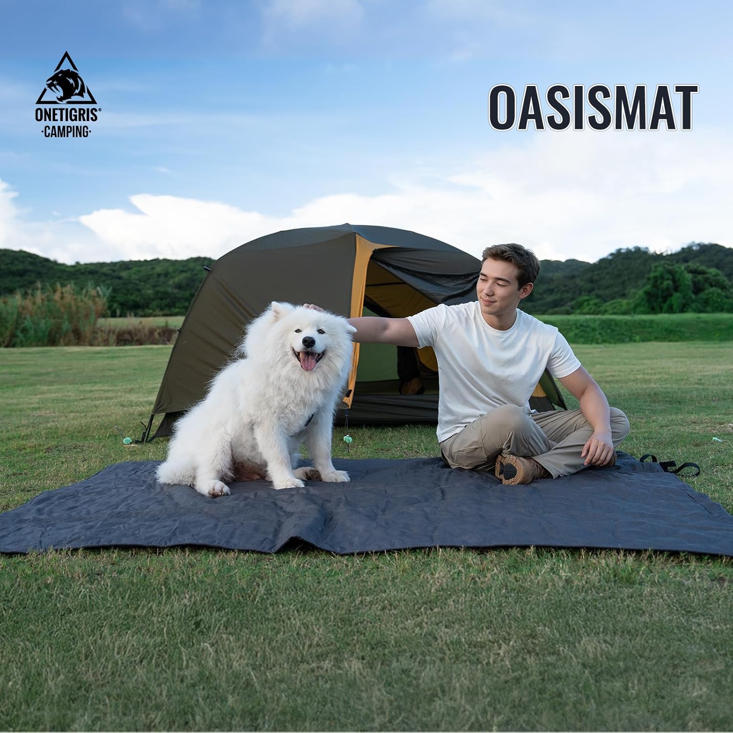 ONETIGRIS OasisMat Waterproof Outdoor Blanket, Portable Multi-Use Blanket with Travel Bag, Windproof Stadium Blanket for Camping, Picnics，Pet, Car, and Concerts