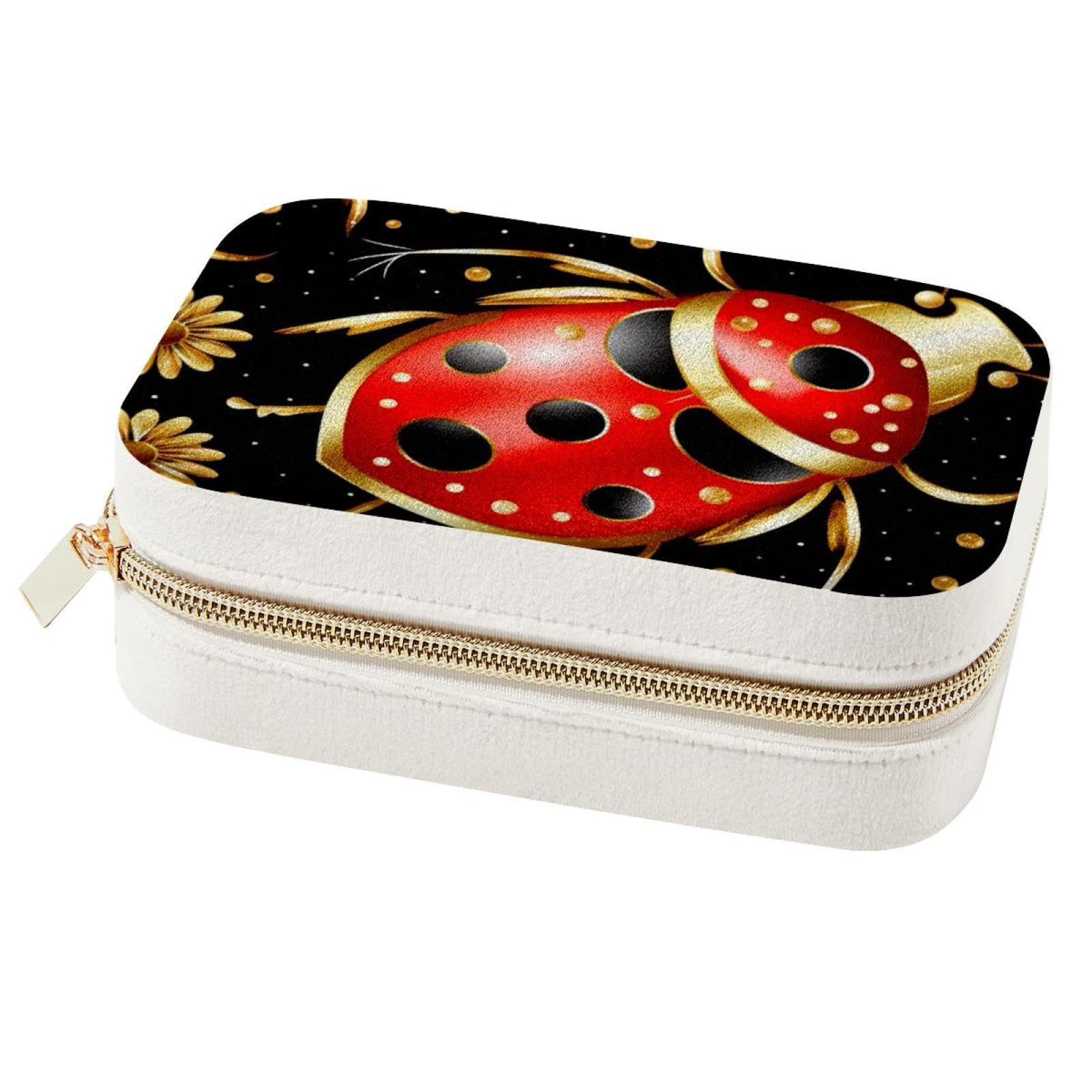 Rangement bijoux voyage velours Ladybug anti-nœuds pour colliers