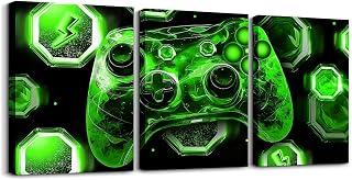 Feelyou Kids Gamer Picture Wall Decor Galaxy Gaming Canvas Wall Art for Living Room Bedroom Modern Game Console Wall Painting and Prints Boys Girls Gamepad Teens Bathroom Wall Art 12"x16"x 3Pcs