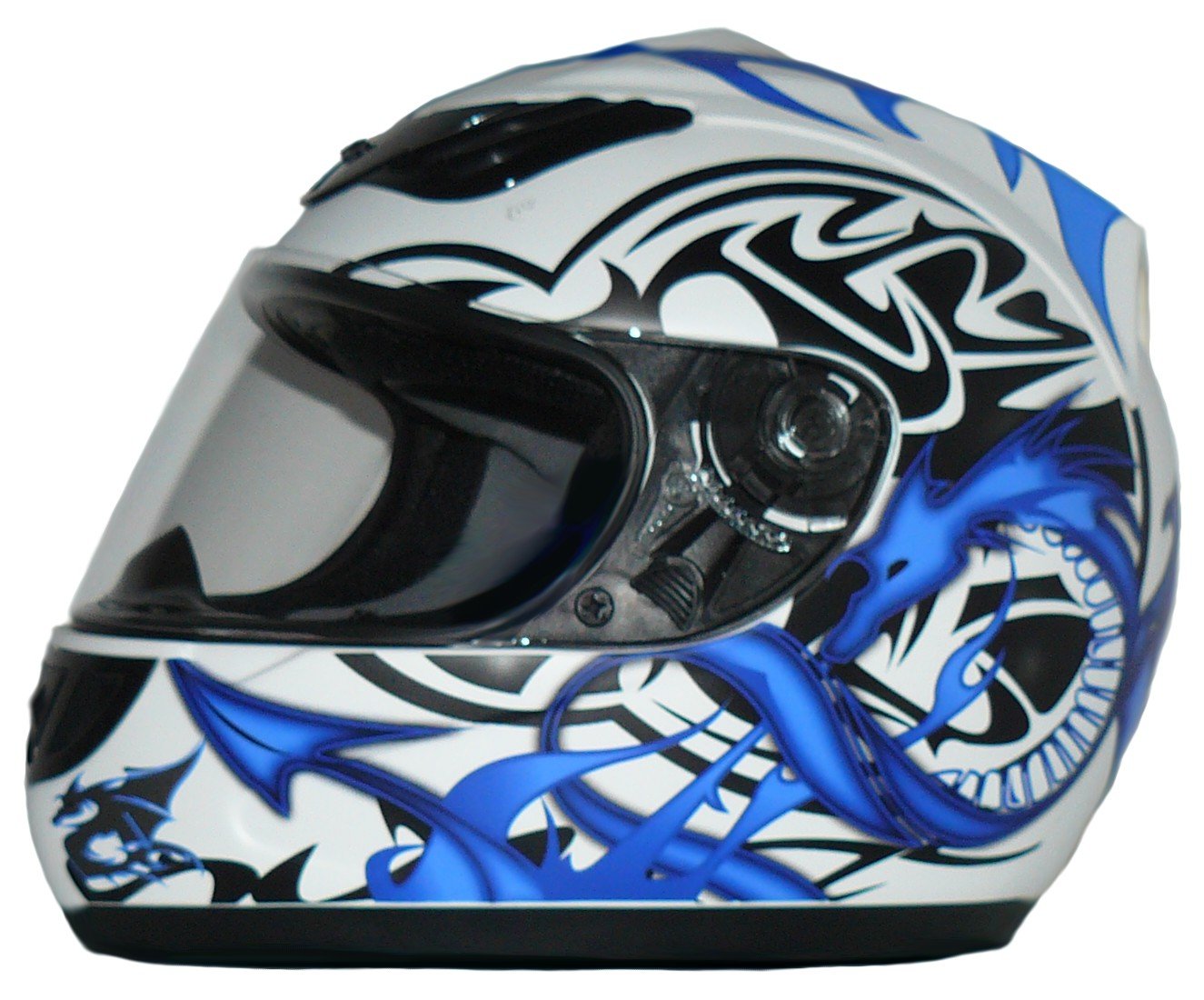 Motorradhelm mit Drachendesign H510-11-WB - L