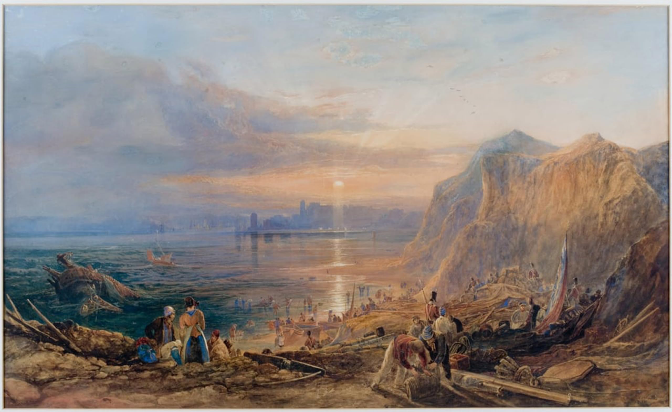 POSTERIIk Famous Animal Posters Vintage Picture Breaking Up of a Wreck At Tynemouth by Miles Richardson Modern Wall Decor for Home Decor 60x90cm
