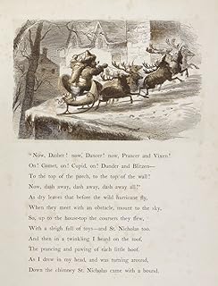 Night Before Christmas NNow Dasher Now Dancer Now Prancer And Vixen On Comet On Cupid On Dunder And Blitzen Illustration By Felix OC Darley For An 1862 Edition Of Clement Clarke MooreS A Visit From Sa