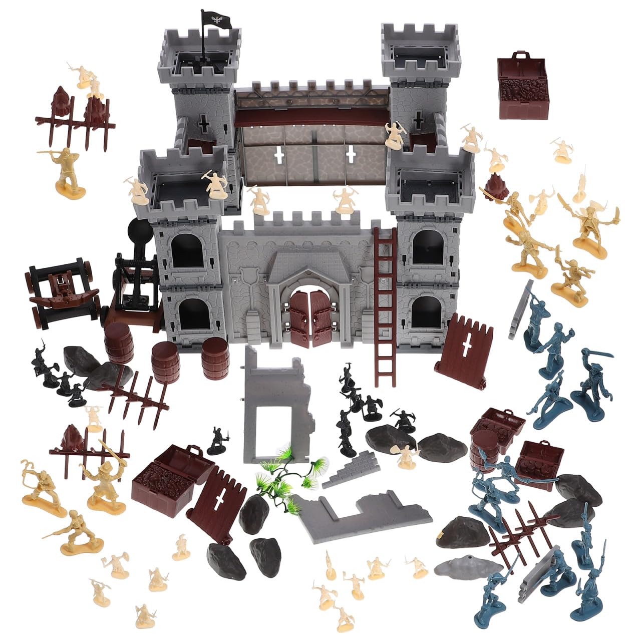 Set Gioco di Costruzione Fortezza Pirata 310 Pezzi in Plastica per Bambine | Accessori Borsa Inclusa, Stile Pirata, per Feste di Compleanno e Ogni Occasione