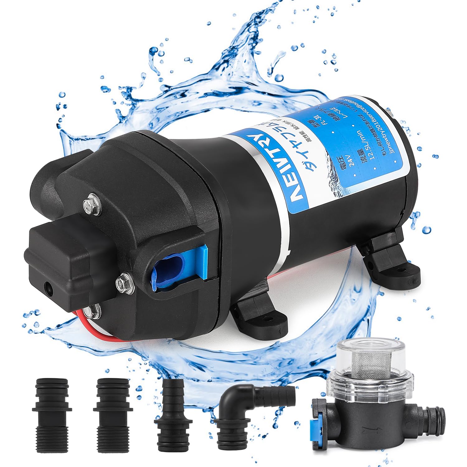 Amazon | NEWTRY ダイヤフラム水ポンプ 給水 排水ポンプ 家庭用水