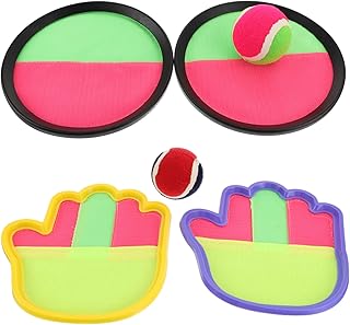 SAFIGLE Toys Ball Catch Game 2 Sets Sticky Ball Toss and Catch Suction Ball Self- Stick Toss Catch Game Ball Catch Game Kids Beach Toys