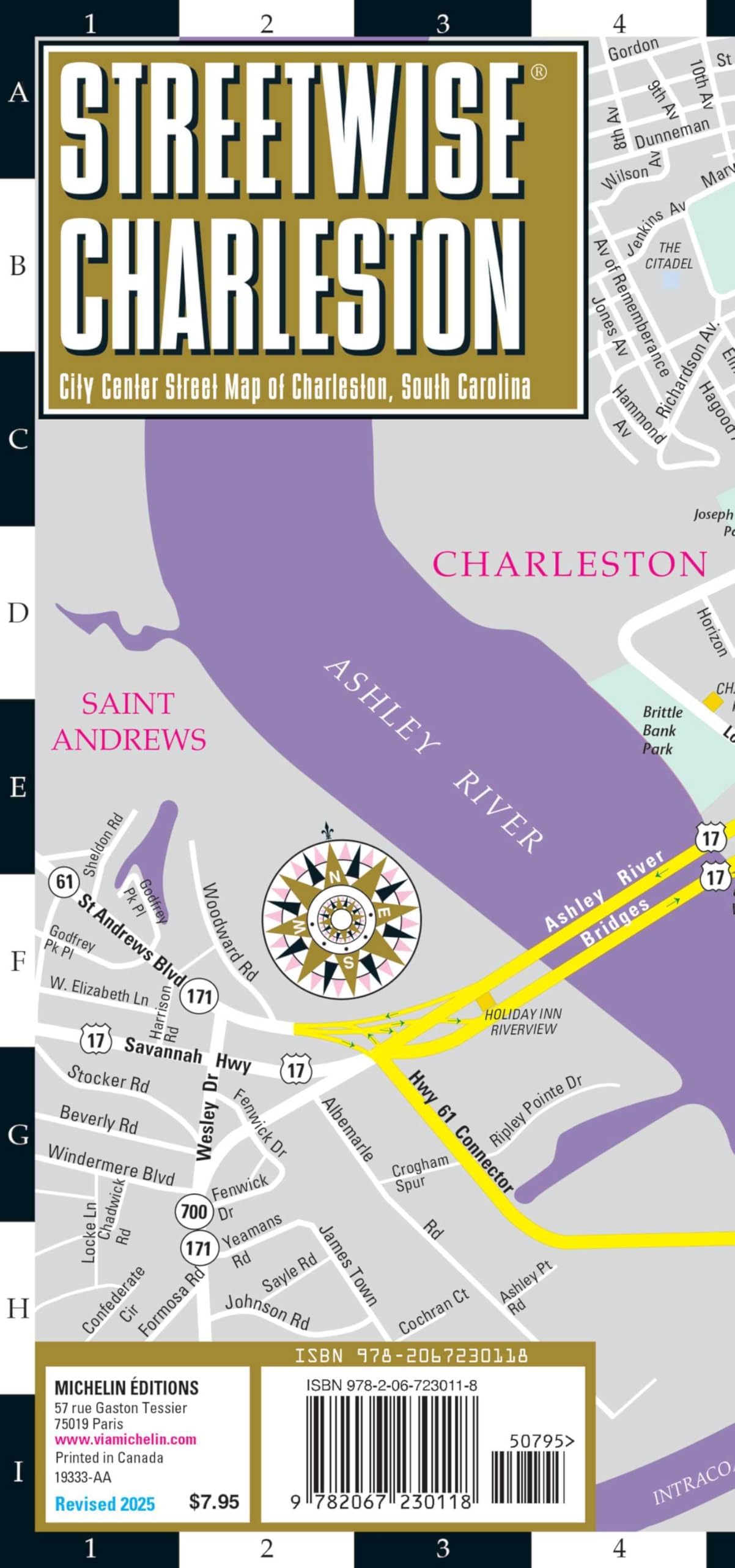Streetwise Charleston Map - Laminated City Center Street Map of Charleston, South Carolina (Michelin Streetwise Maps)