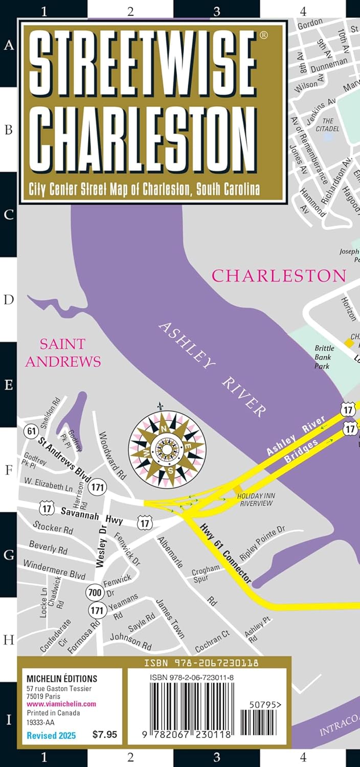 Streetwise Charleston Map - Laminated City Center Street Map of Charleston, South Carolina (Michelin Streetwise Maps)      Map – Folded Map, January 15, 2019