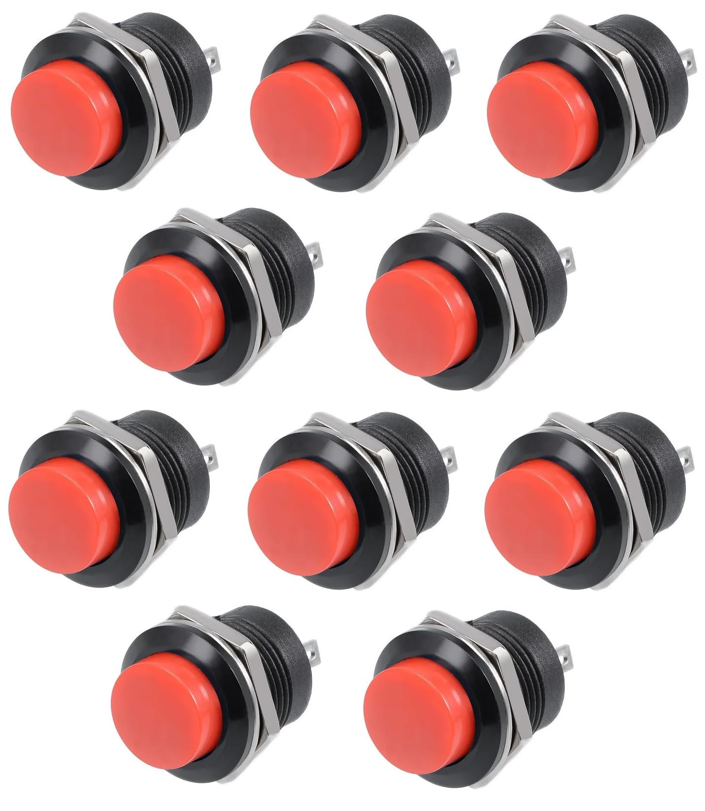SHOKITECH Red R13-507 16MM 2PIN Momentary Self-Reset Round Cap Push Button Switch (Pack of 10) (B0DCPBPT1T) Amazon Price History, Amazon Price Tracker