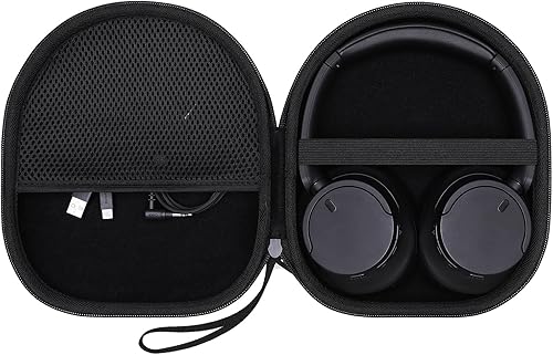 LTGEM - Funda compatible con auriculares Sony WH-CH720N  WH-CH520 con cancelación de ruido, color negro