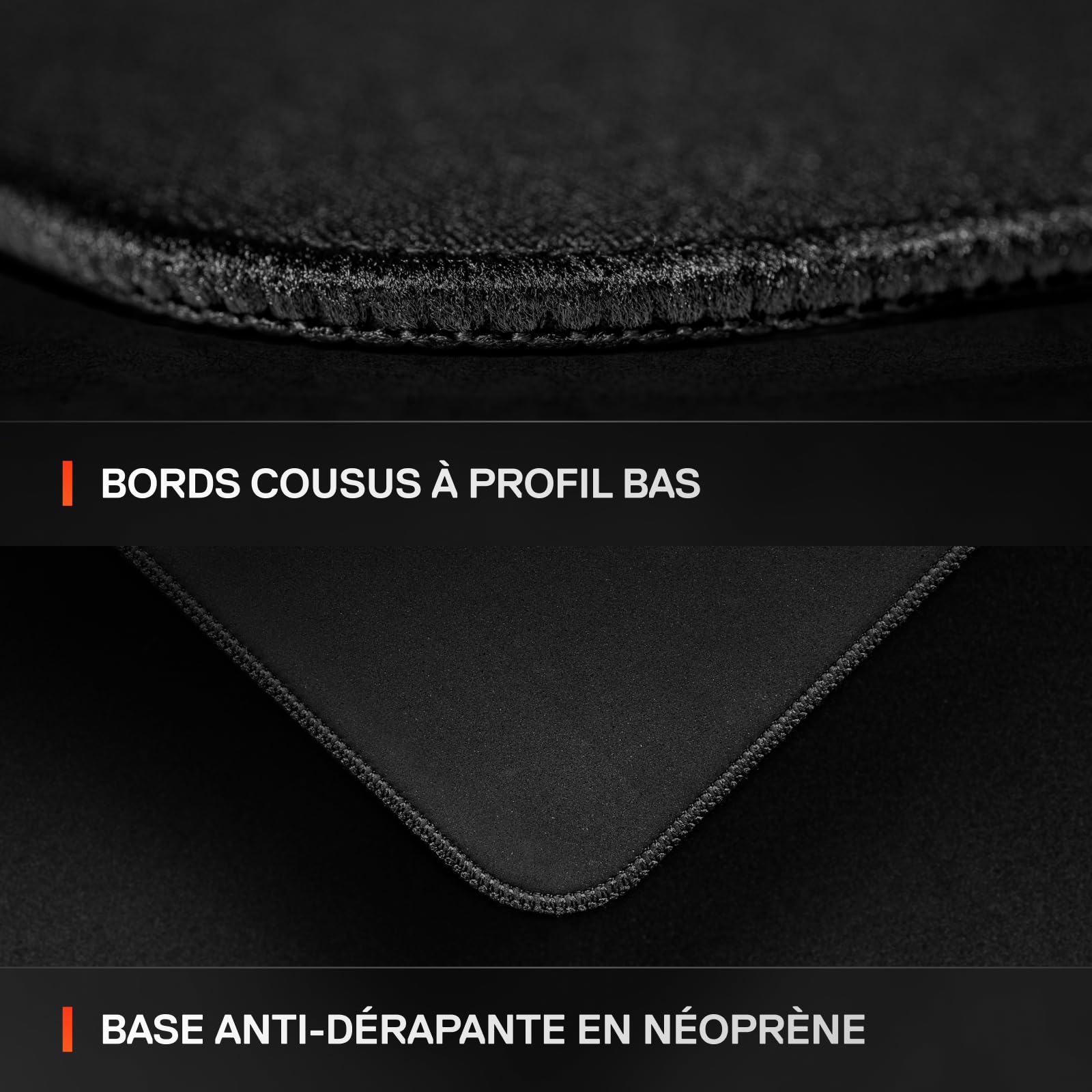 SteelSeries tapis de souris gaming QcK L Performance Balance - Densité élevée pour une glisse fluide - Bords cousus à profil bas - Base antidérapante en néoprène - Taille 490 x 420 mm -FPS, MOBAs, RTS