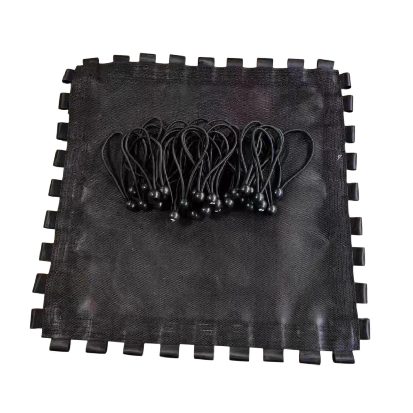 Colaxi Trampoline Mat with 36 Ball Bungee Cords Shock Absorbent Premium Jumping Pad Square Jumping Cloth for Workout Indoor Outdoor