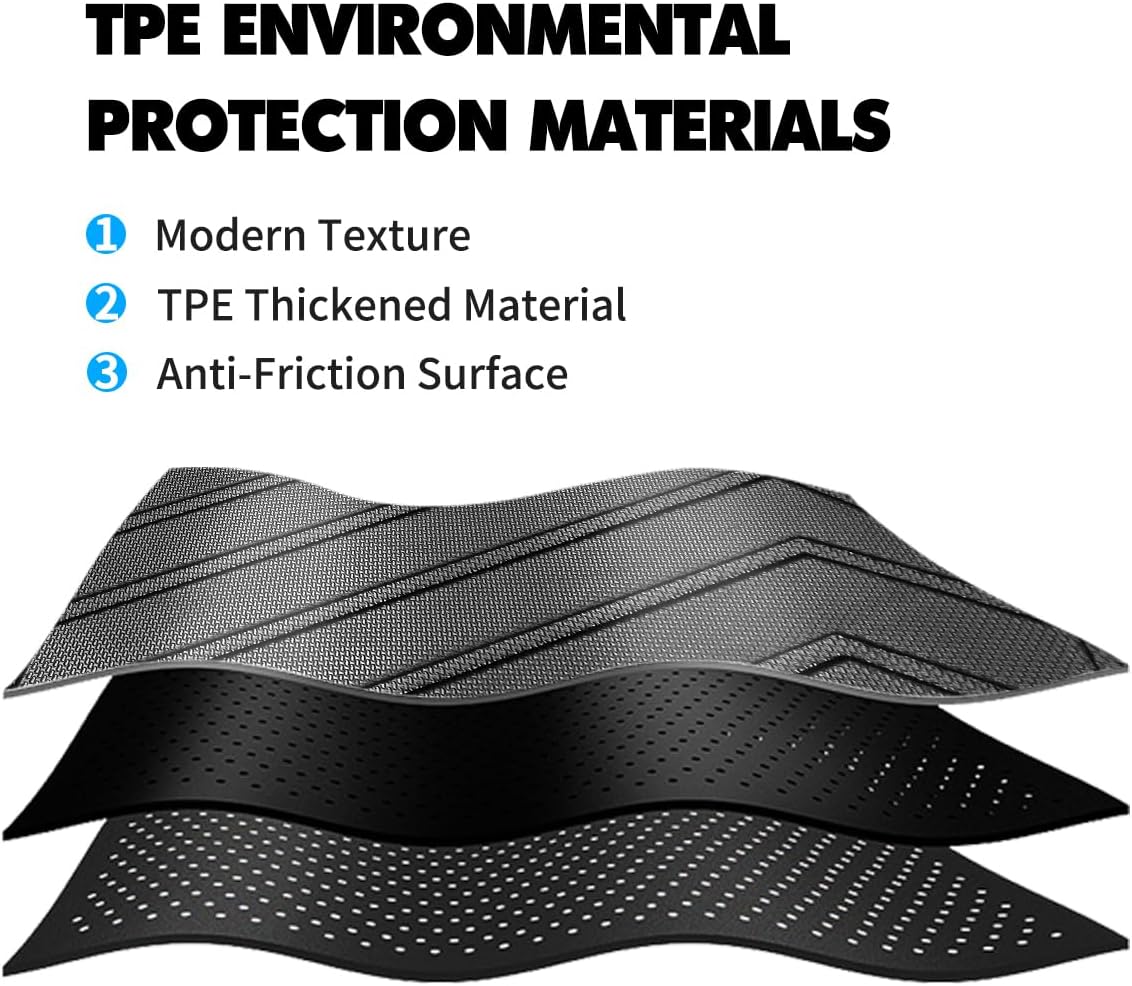 Compatible for 2014-2025 Jeep Cherokee Floor Mats Full Set All Weather Floor Mats & Seat Back Cover & Cargo Liner Protector for 2014-2025 Jeep Cherokee Accessories