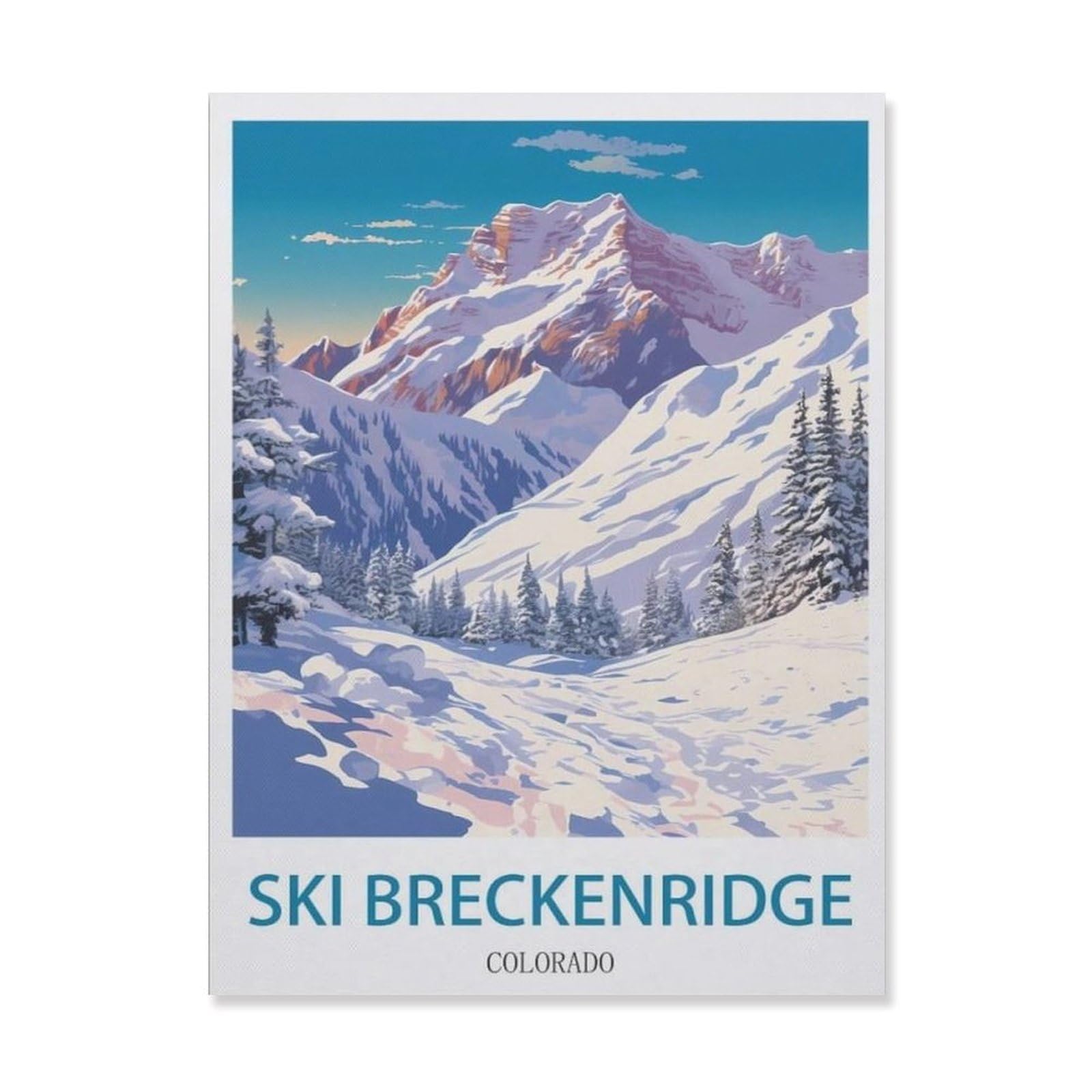 Ski Breckenridge Colorado，Tin Signs Funny Vintage Metal Sign Plaqu Poster Wall Art Pub Bar Kitchen Garden Bathroom Home Decor(15x30cm）6x12 inch-EI57