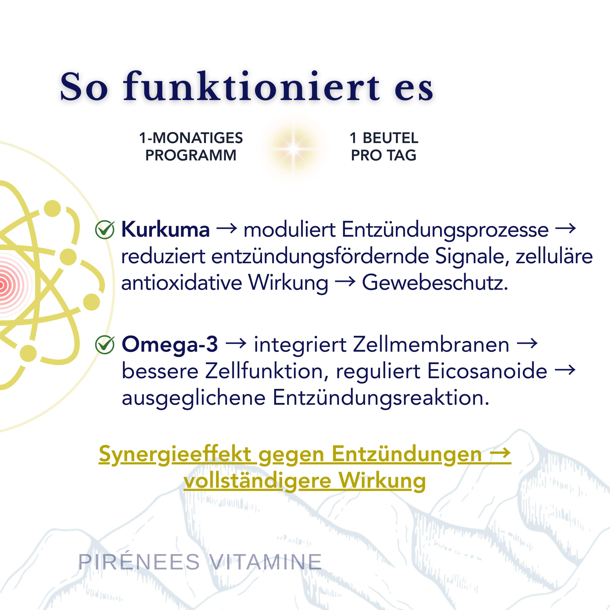 Omega 3 TG Ultra, Kurkuma mit Ingwer und schwarzem Pfeffer - SmartAbsorb™ | für Gehirnfunktion, Nervensystem und Gelenkmobilität | 56 Tagessticks