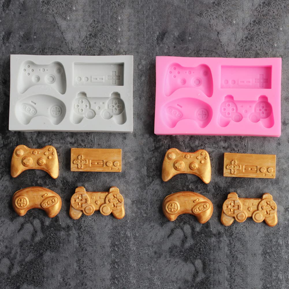 Stampi In Silicone Per Cioccolato A Forma Di Controller Di Gioco – 2 Pezzi (Grande E Piccolo), Per Torte E Decorazioni Fai-da-Te A Tema Gaming - 2