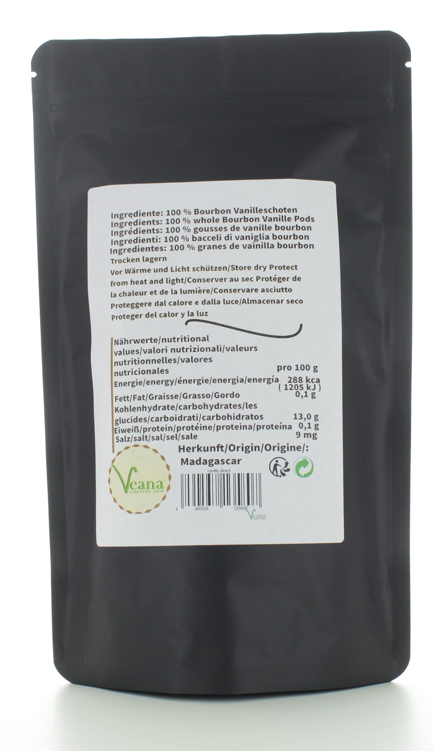 Baccelli di vaniglia Bourbon (20 pezzi - 12-13 cm) 100% naturale dal Madagascar, freschi e succosi, alto contenuto di vaniglia, Top Gourmet Vaniglia