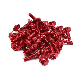Amazon.com: uxcell 40pcs M6 X 20mm Red Aluminum Alloy