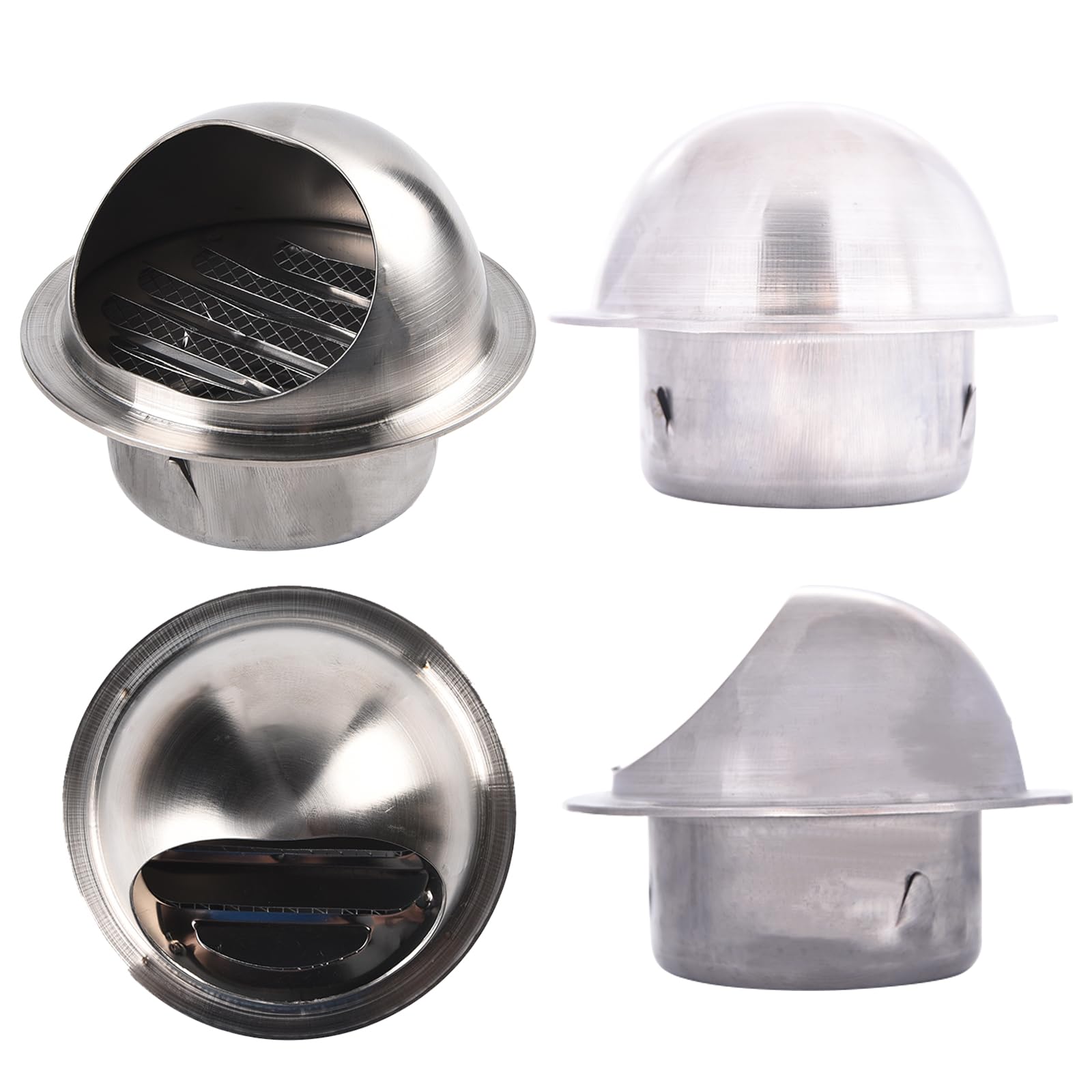 Griglia Di Ventilazione In Acciaio Inox 100mm - Per Cappe, Bagni E Aria Fresca, Con Rete Antinsetti - Foto 9