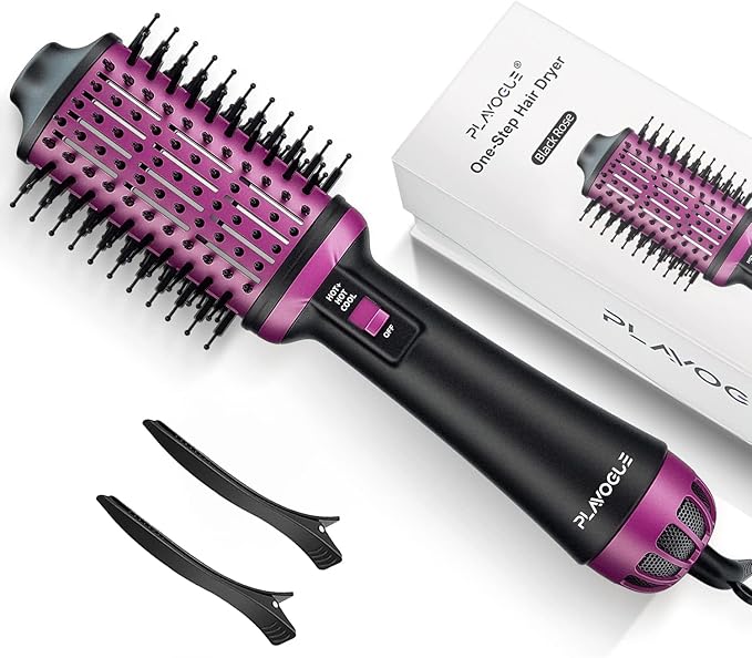 Hot Air Comb, PLAVOGUE Dual Voltage One Step Dryer Volumizer 4in1