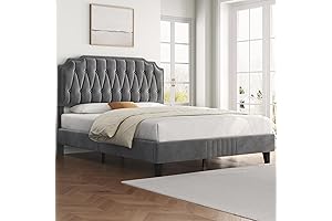 Classic And Idyllic Yaheetech Cama Queen Size Bed Frame