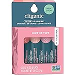 Cliganic Tinted Lip Balm Set - 4 Colors, Hydrating, Enriched with Vitamin E, Cruelty Free, Stocking Stuffer Gift