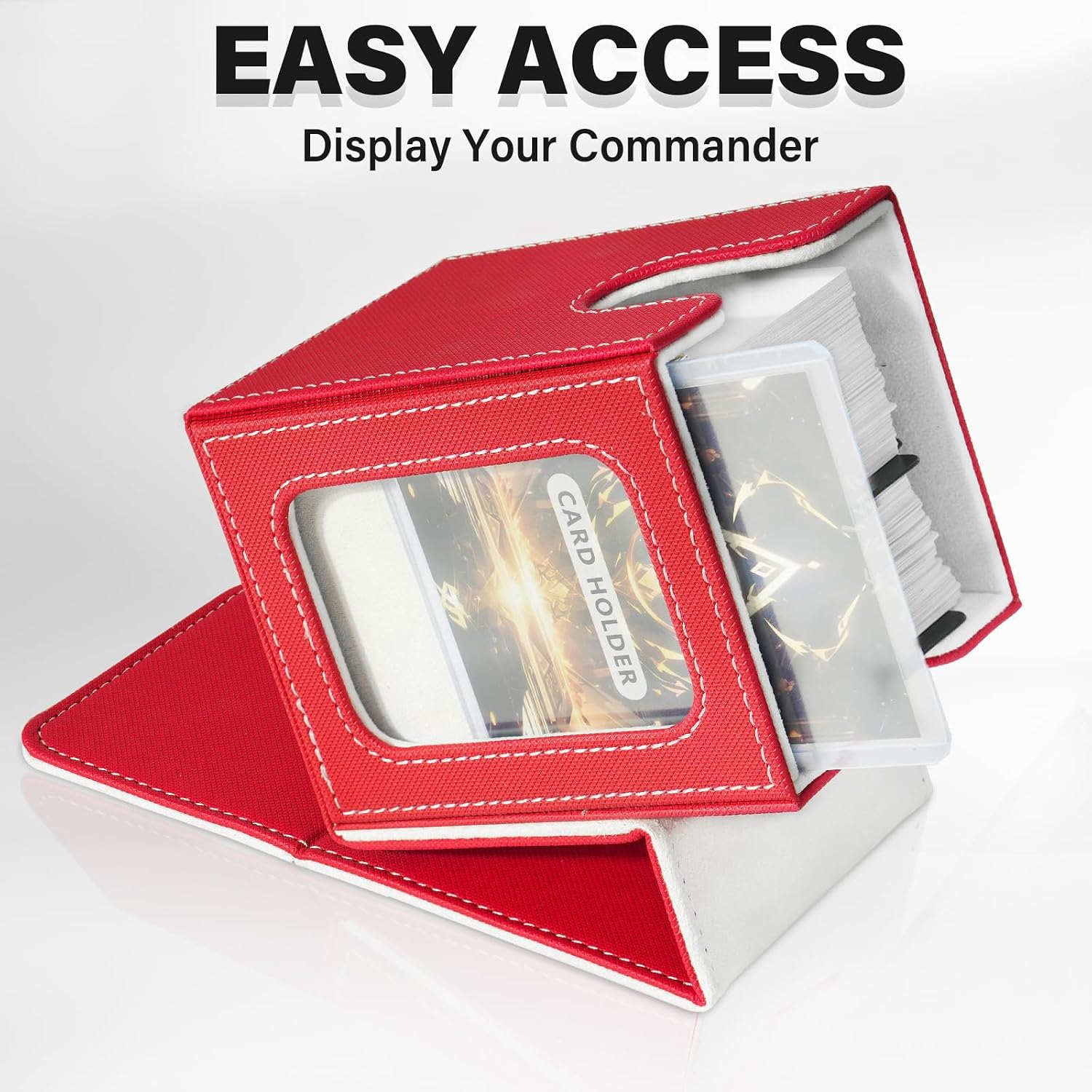Card Deck Box for MTG Commander, Deck Case Holds 100 Double-Sleeved Cards image 5