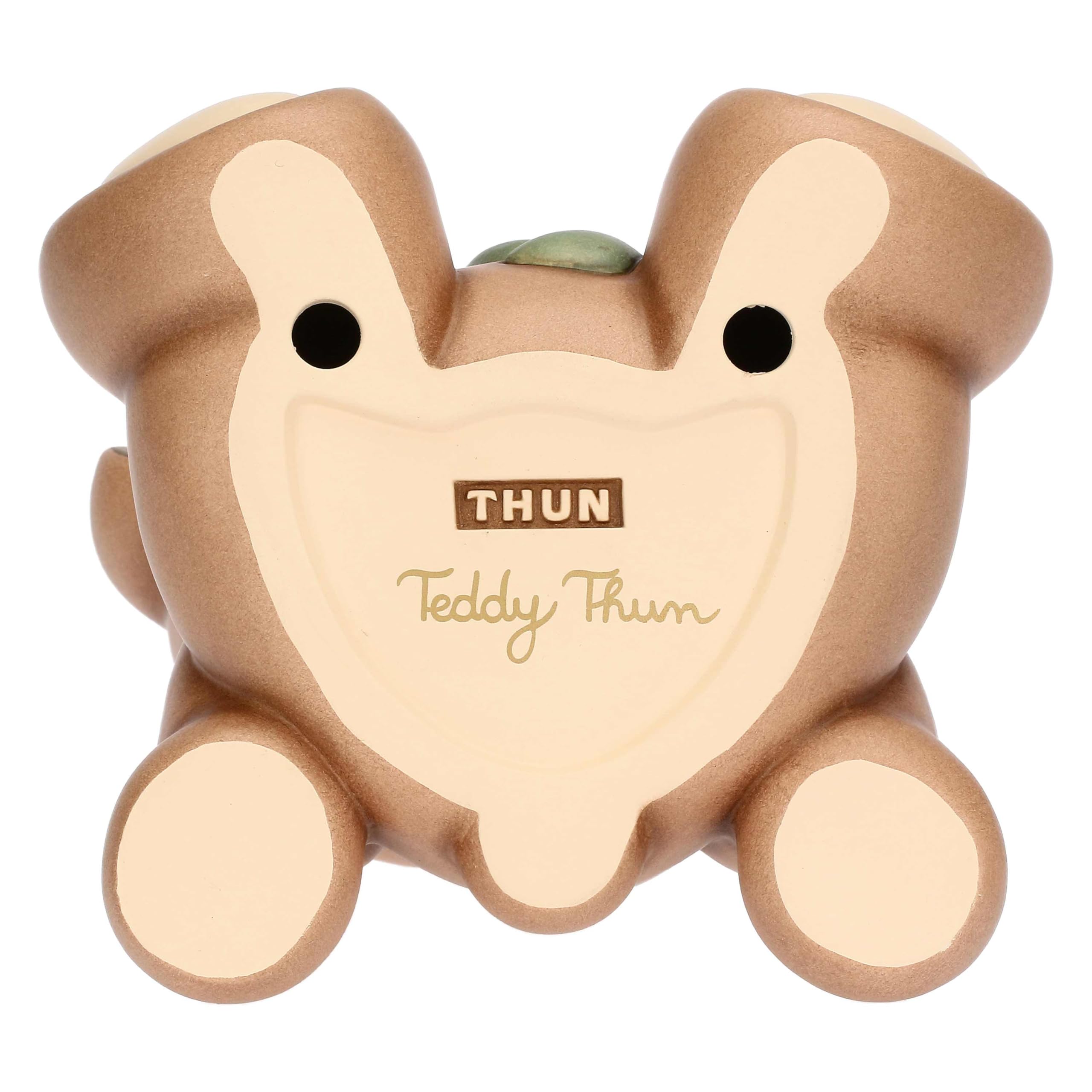 Thun Teddy con Fiocco, Grande, Ceramica, Collezione Altro novità 2025, 16,9 x 15,1 x 17,3 cm