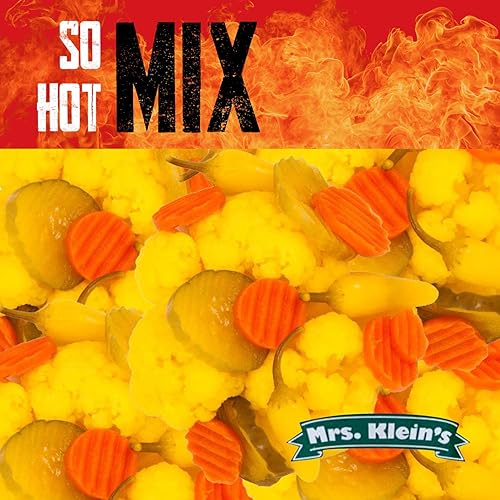 Miniatura 5 de Verduras frescas en escabeche, 2 frascos, mezcla tan caliente de bocados de coliflor, zanahorias, pepinillos calientes y chilitos en salmuera