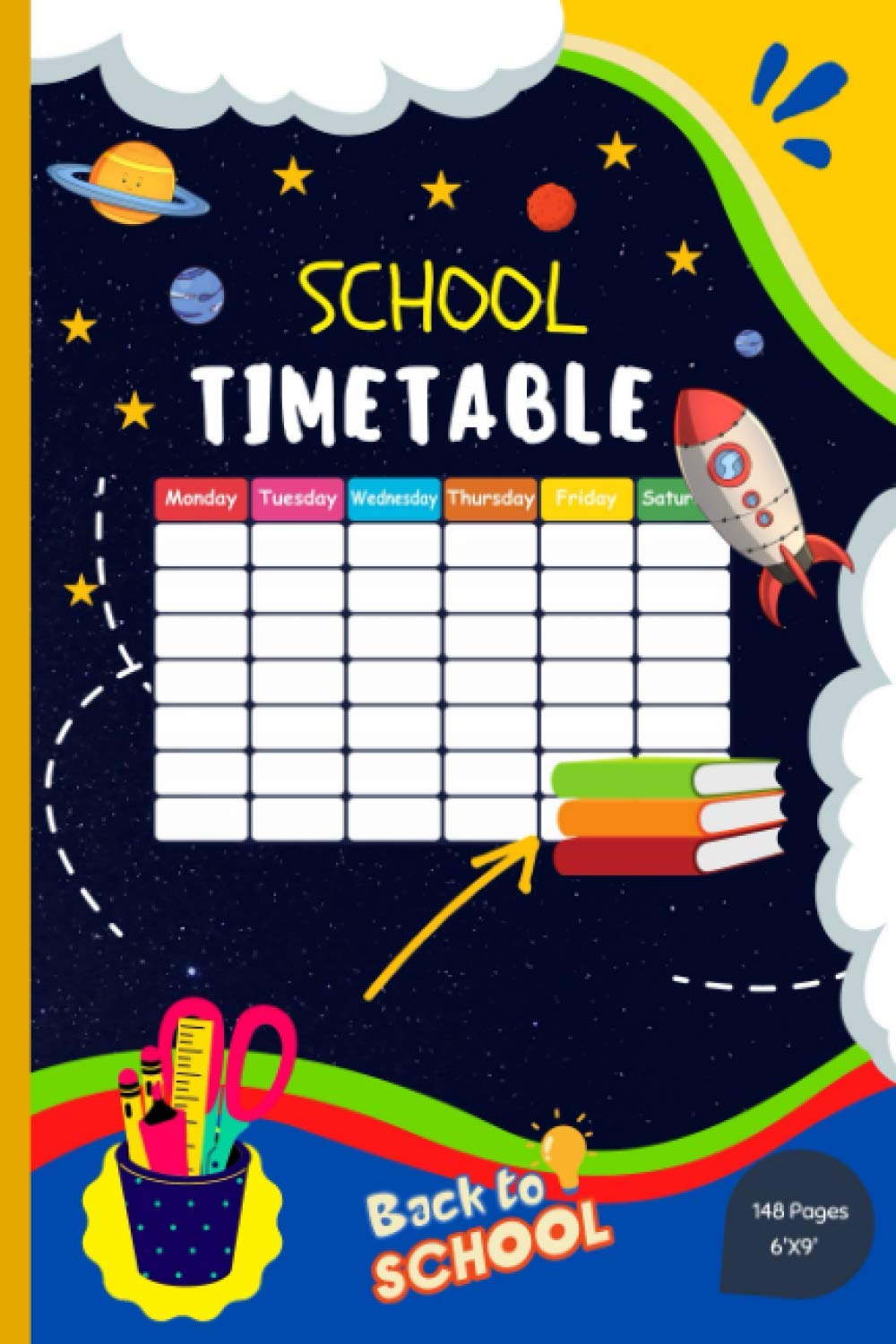 School Timetable: Middle-school / High-school Classroom Weekly Planner With To-Do List, Goals and Projects
