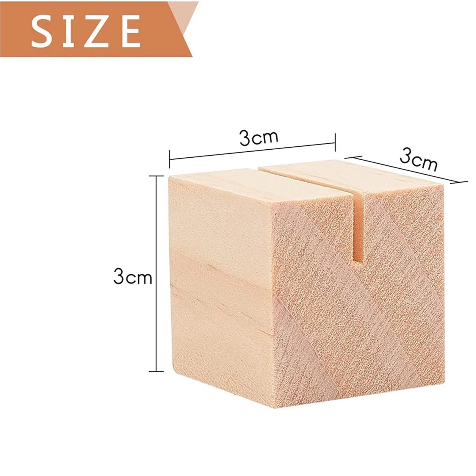 Tischkartenhalter aus Holz, 40 Stück, Namenskartenhalter, Tischnummernständer, Massivholz, Platzhalter für Hochzeitstisch, Namennummer, Bilder