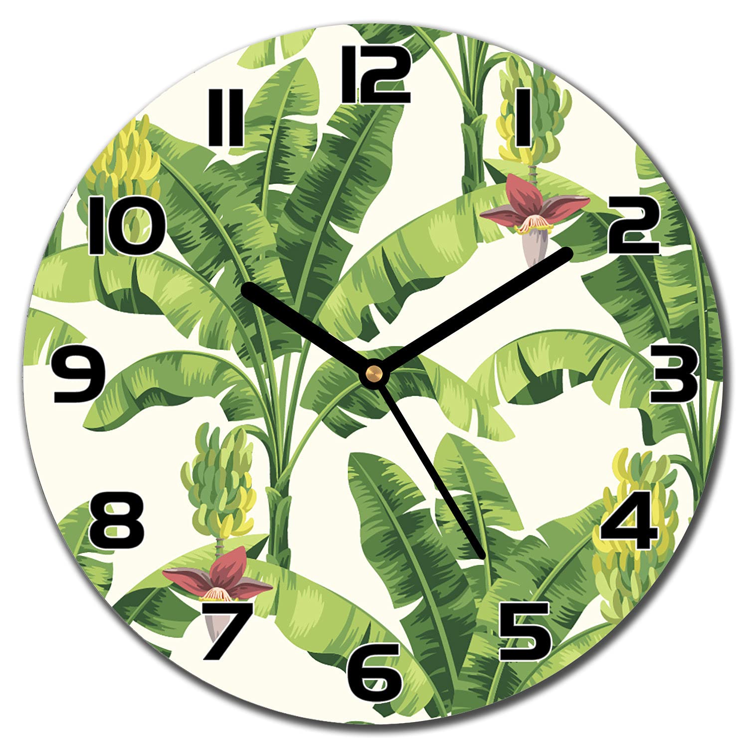 Horloge en verre de sécurité 30 cm aux finitions premium pour intérieur chic