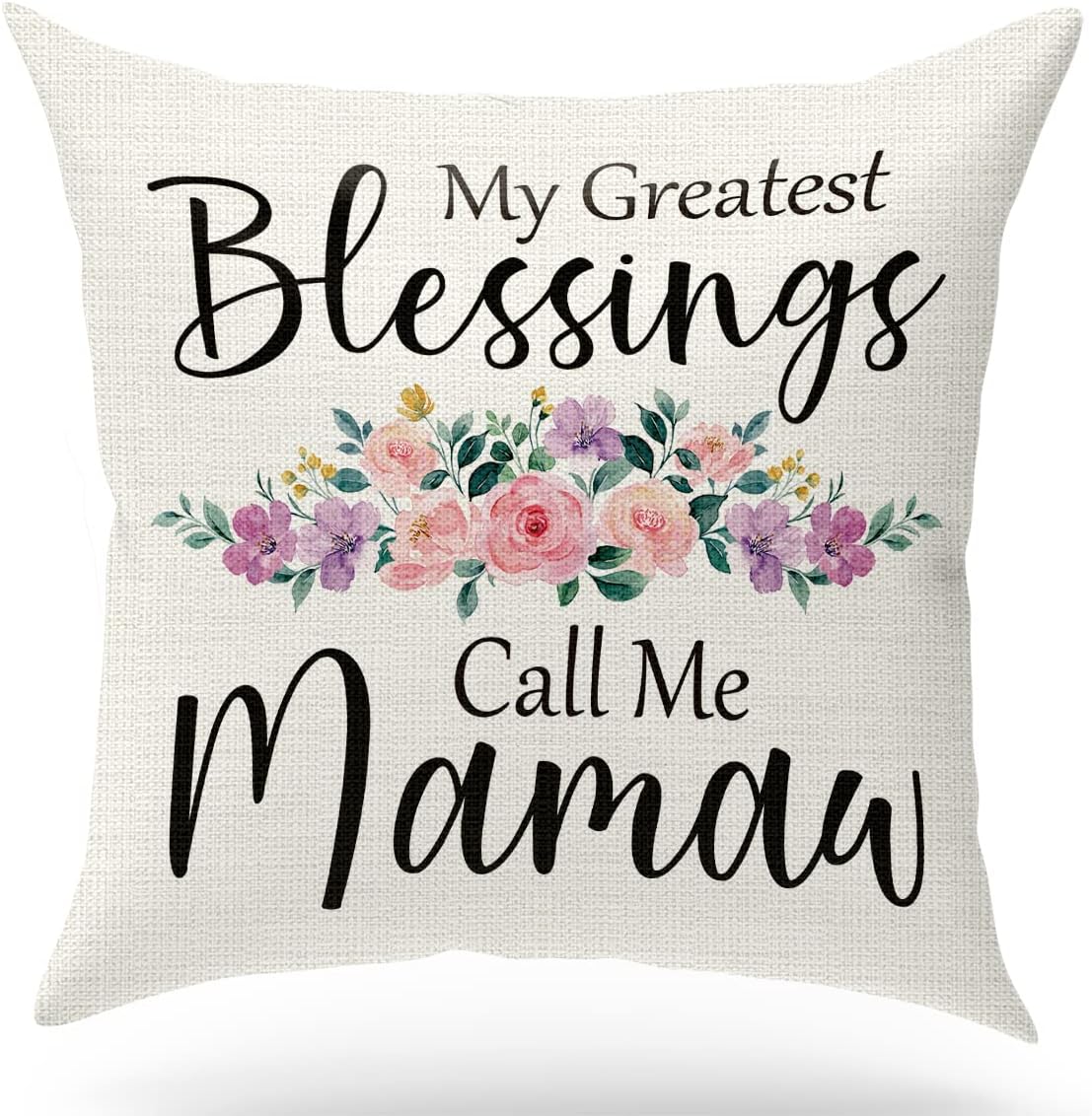 KongMoTree Mamaw Gift Pillow Case, My Greatest Blessings