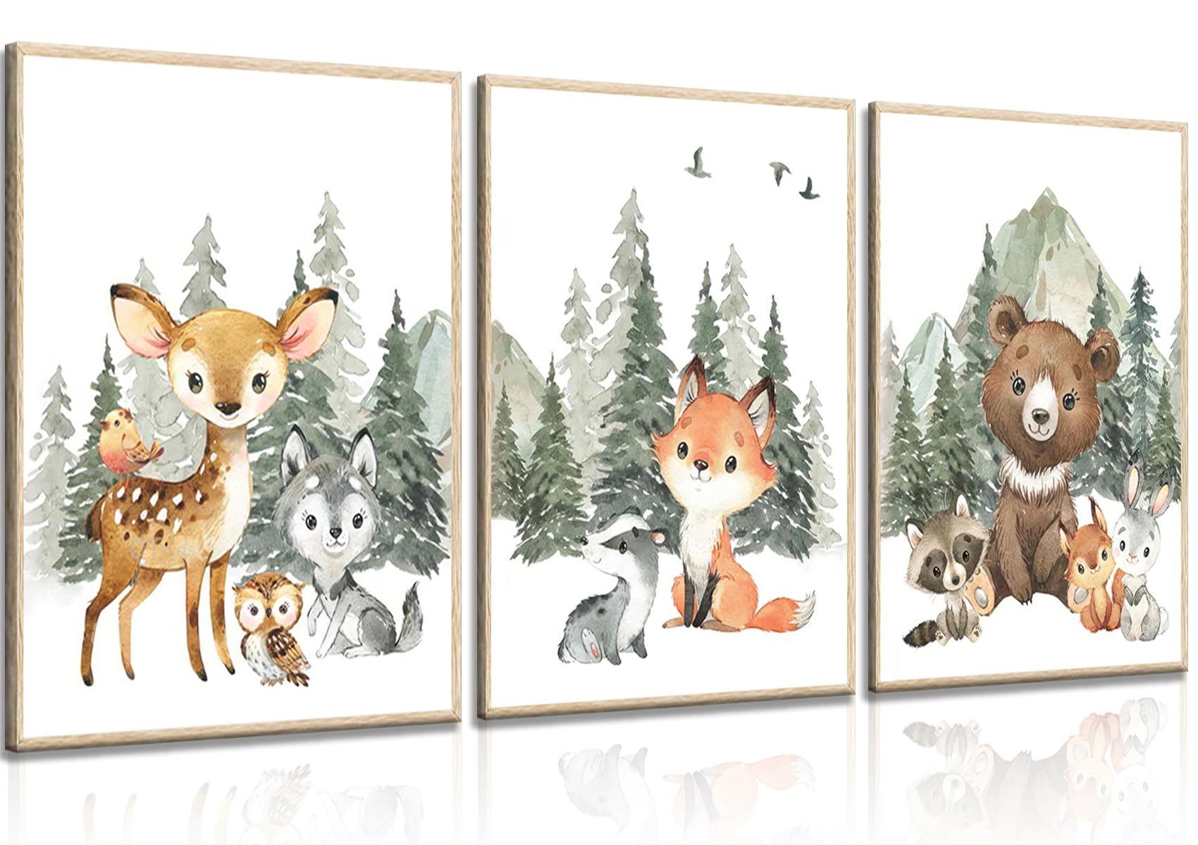 3Pcs Boy Adventure Nursery Canvas Wall Art Woodland Animals Bear & Fox Wall Decor Picture Watercolor Mountain Kid Posters Prints for Classroom Baby Room Decorations (16x24in Canvas 3Pcs Boy Adventure Nursery Canvas Wall Art Woodland Animals Bear & Fox Wall Decor Picture Watercolor Mountain Kid Posters Prints for Classroom Baby Room Decorations (16x24in Canvas