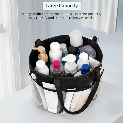 Miniatura 2 de Neceser de viaje, bolsa de aseo de gran capacidad para mujeres y hombres, bolsa de malla para ducha, organizador de ducha de secado rápido,