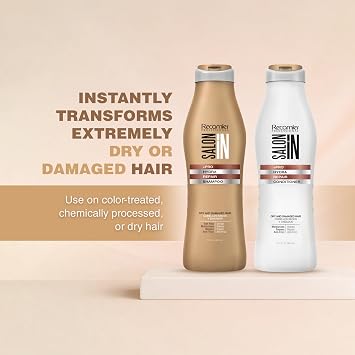 Salon In by Recamier | Hydra Repair Kit - Shampoo, Conditioner (33.8 fl oz Each) & Leave-On (10.1 fl oz) | Dry And Damaged Hair