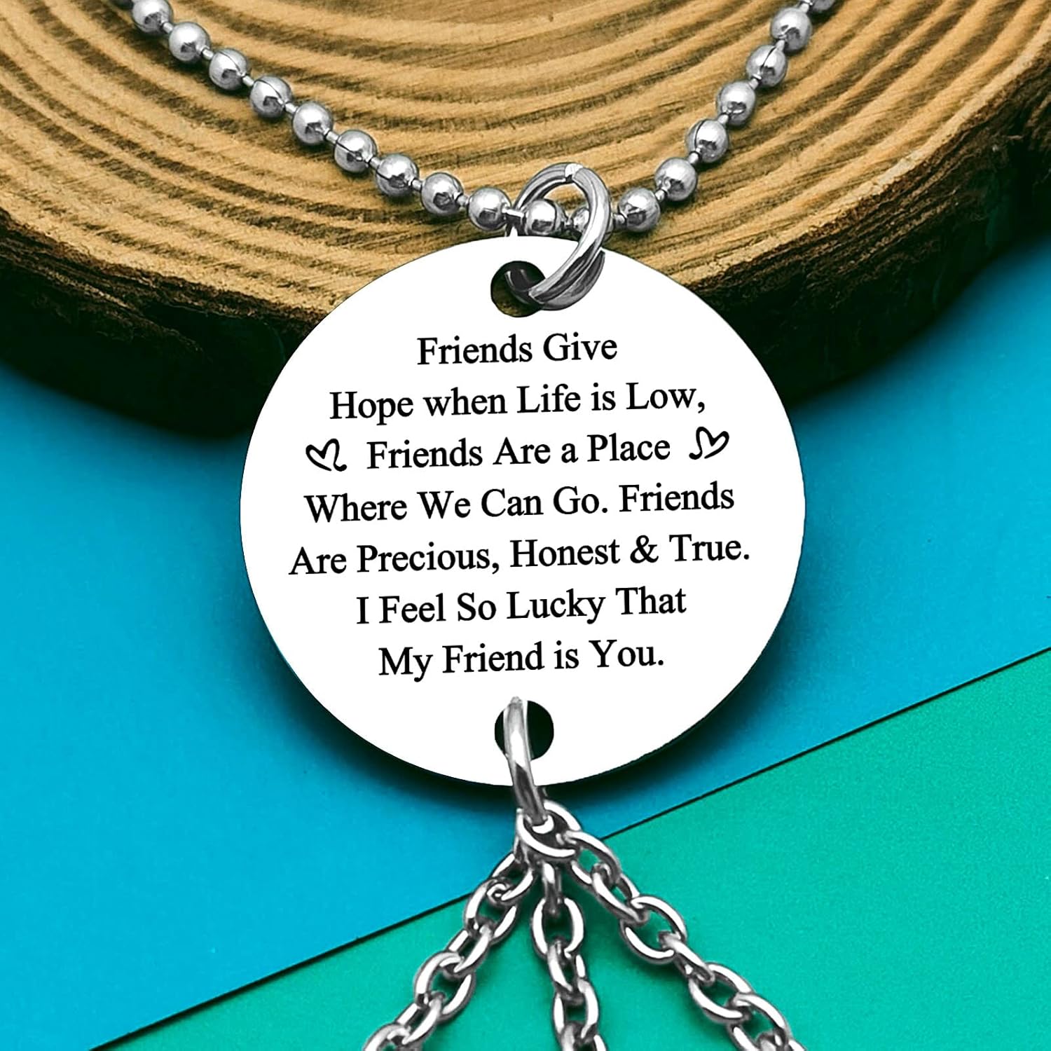 Best Friends Rear View Mirror Charm - Friendship Gift for Women Men True Friend Sister Brother - Birthday Graduation Gifts - Hanging Ornaments Car Pendant for Home Vehicle Interior Decoration - Image 5