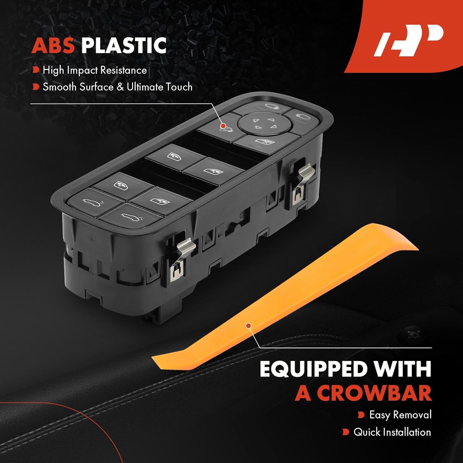 A-Premium Master Power Window Switch Compatible with Porsche Panamera 2017-2020 Hatchback/Wagon, Cayenne 2018-2021 Sport Utility, Front Left Driver Side, Replace# 971959858C